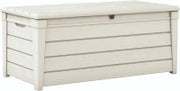 Baule da Giardino Brightwood, 454L, Effetto Legno, Bianco, 145x69,7x60,3H cm