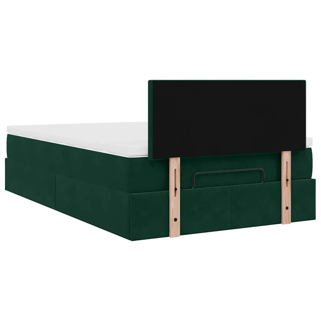 Struttura Letto Pouf con Materasso 120x200 cm Velluto 3311696