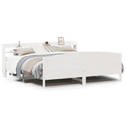 Letto matrimoniale | Letto per adulti | Letto senza Materasso Bianco 180x200 cm Legno Massello di Pino