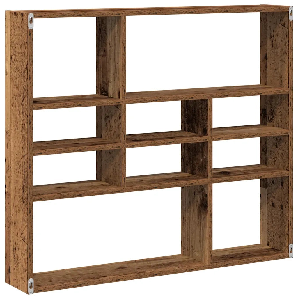 vidaXL Scaffale a Parete Legno Vecchio 90x16x78 cm Legno Multistrato