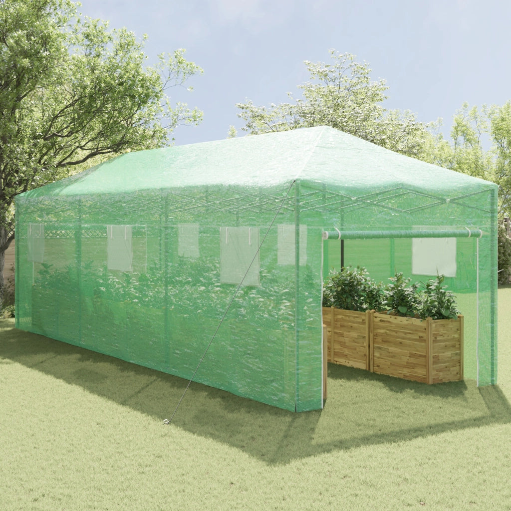 Serra a cui si puÃ² entrare con telaio pieghevole Verde 870x290x315 cm Acciaio