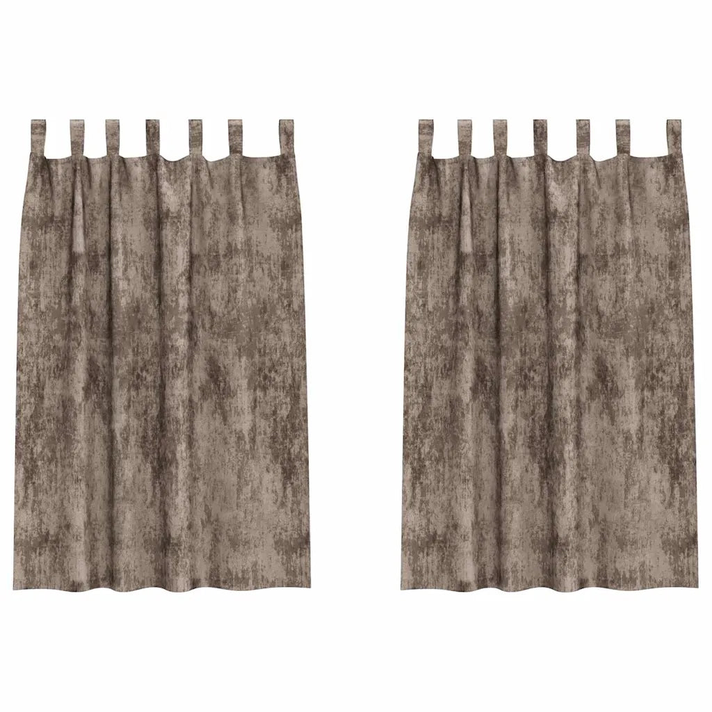 Tende in Velluto 2 pcs Cappuccino 175 x 140 cm Velluto 4107739