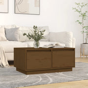 Tavolino da Salotto ambra 80x50x35 cm Legno Massello di Pino 814442