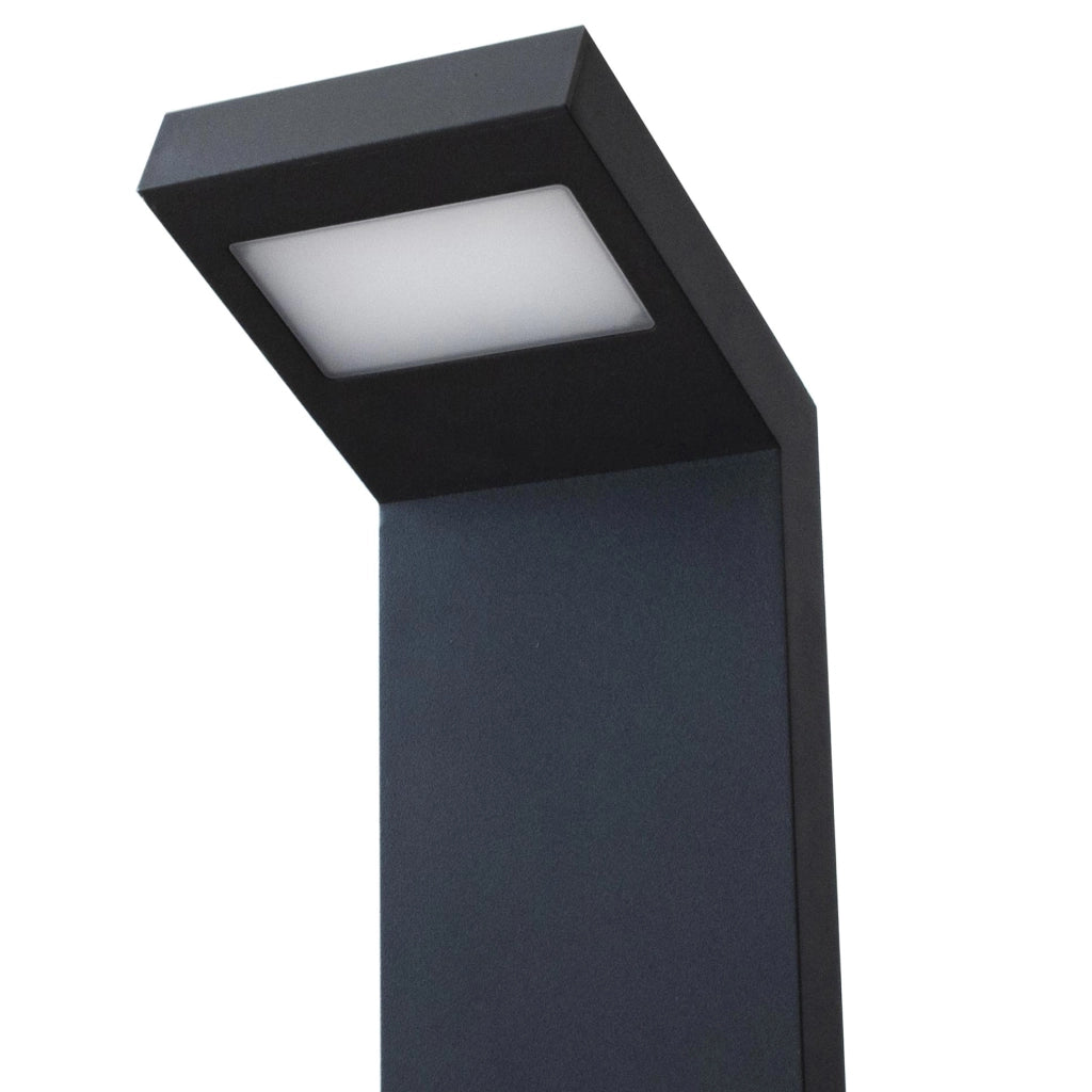 Lampione moderno LED 10W IP54 lampioncino impermeabile paletto luminoso esterni luce giardino viale cortile 58cm grigio scuro