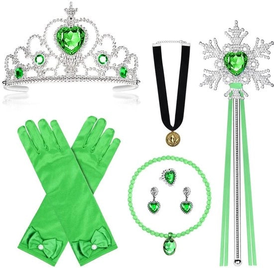 Accessori di costume - Tiara della Principessa Elsa - Set di 9 pezzi - Costumi da ballo - Festa - Bambini - Giochi