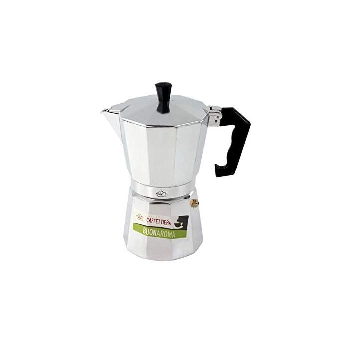 3C Casa A112RA-6 Caffettiera in Alluminio 6 Tazze Buon Aroma