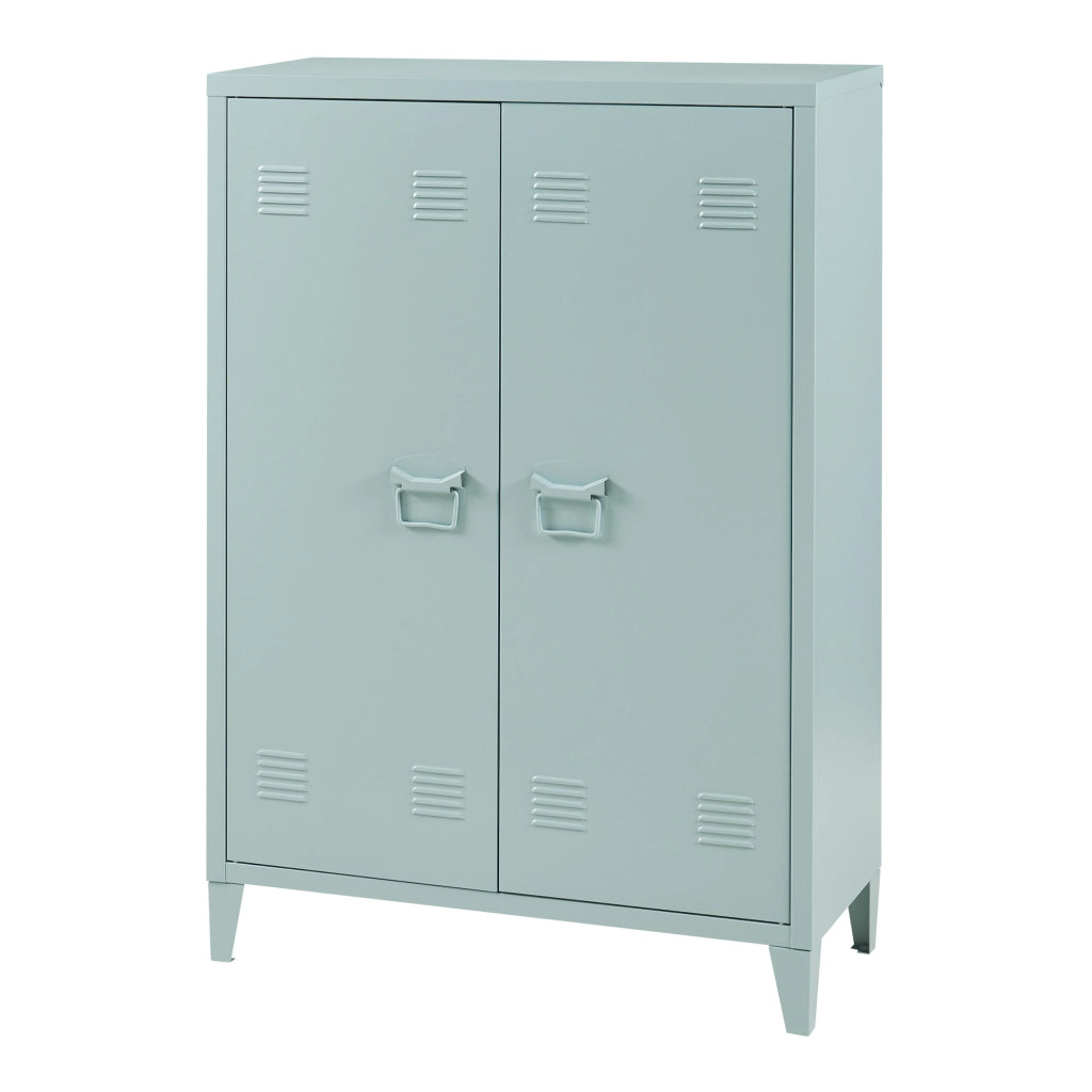 Armadietto da Ufficio Oripää in Acciaio 110 x 75 x 33 cm Blu Grigiastro [en.casa]