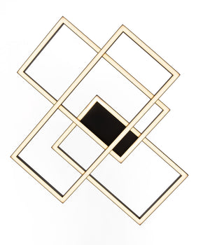 Plafoniera Modern in Metallo e Acrilico Line Nero