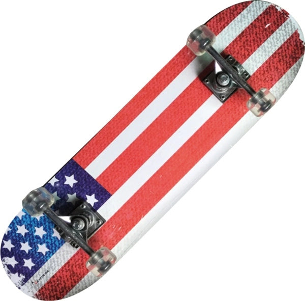 Skateboard Tribe Pro USA Flag ? Tavola in Acero 9 Strati con Truck in Alluminio
