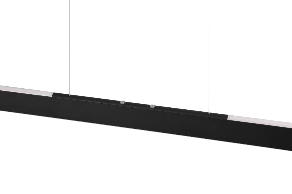 Lampada a sospensione LED a bi-emissione, metallo, nero, L 100 cm, Helios