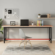 Banco da Lavoro 220x55x81,5 cm Legno Massello Faggio e Metallo 3188908
