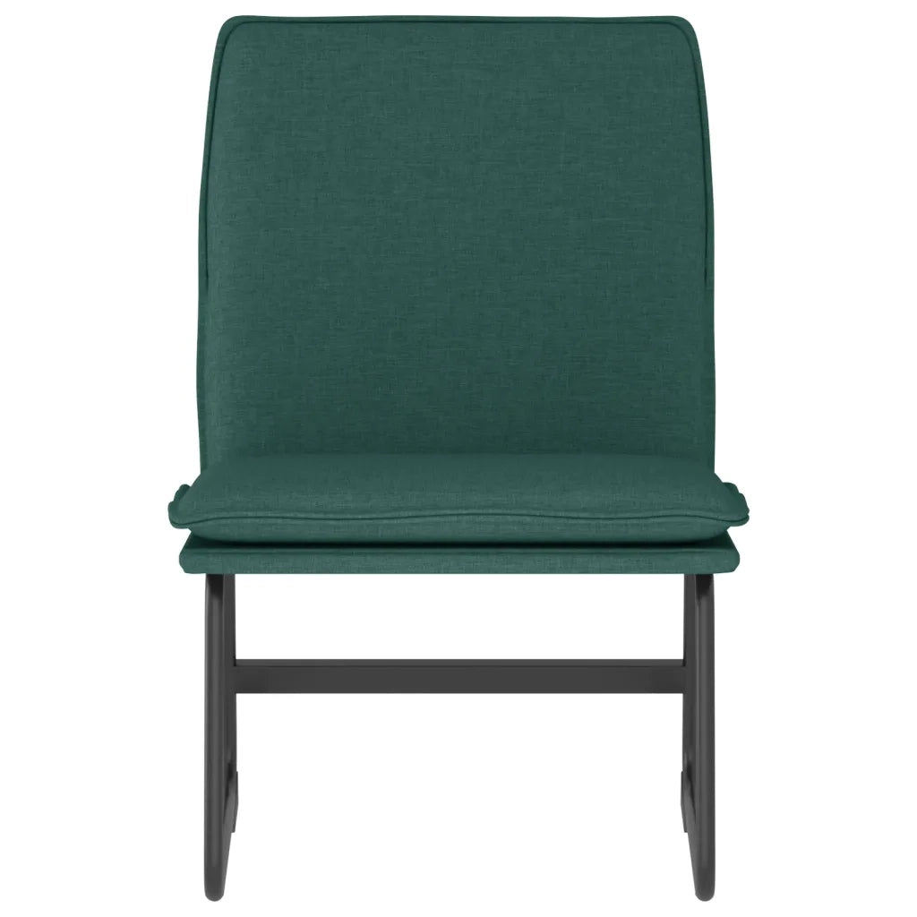 Poltrona | Sedia Lounge Verde Scuro 52x75x76 cm in Tessuto
