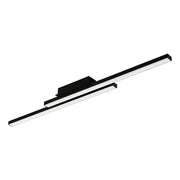 Plafoniera Contemporanea Fraioli-Z Alluminio Nero 2 Luci Led Integrato 17W