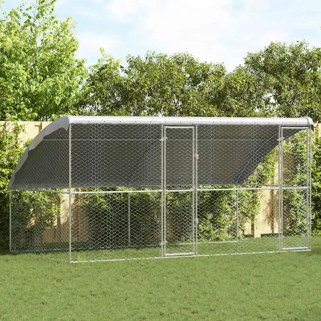 Cuccia per cani 2 pcs Argento 4 x 2 x 2 m Acciaio zincato 3368325