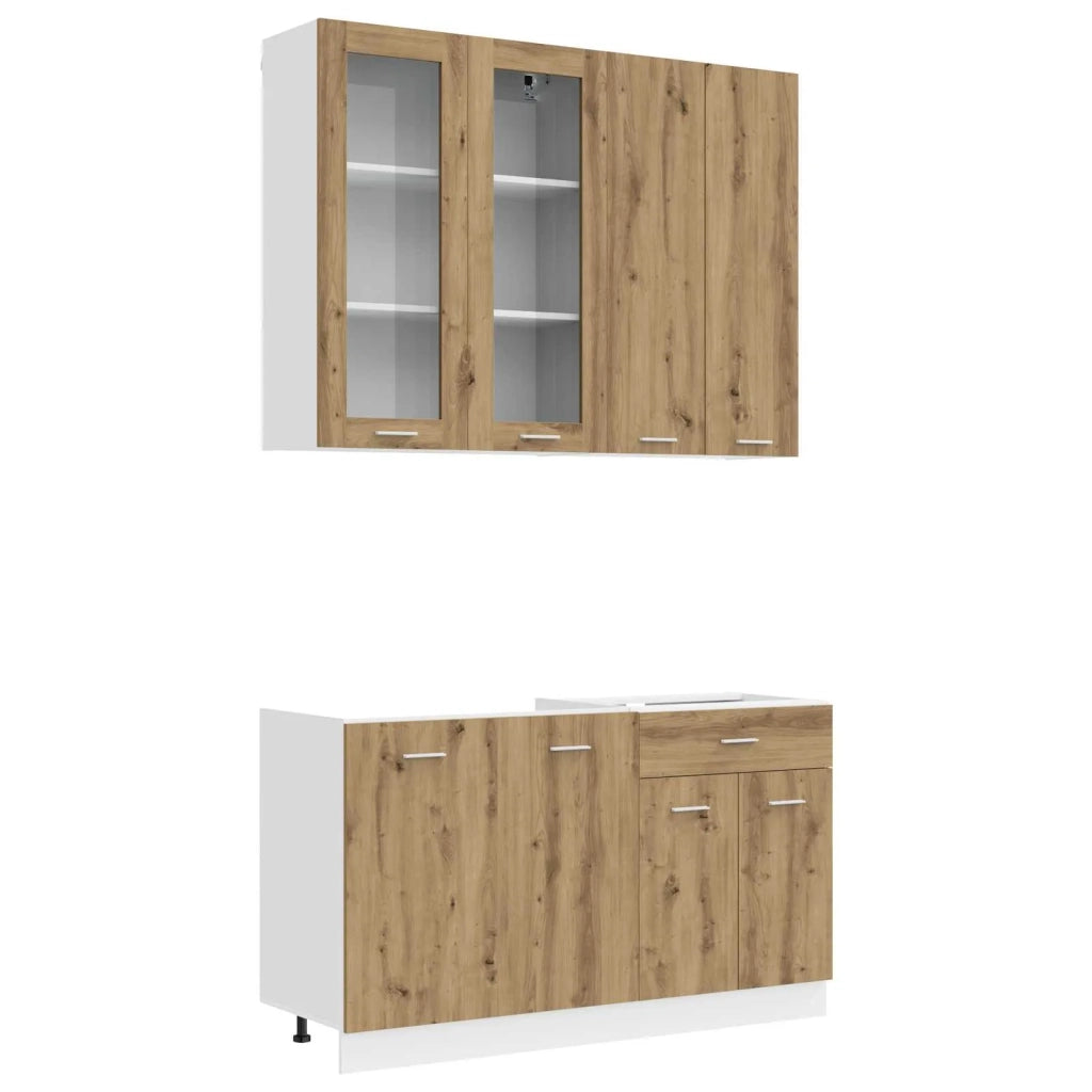 Unità Cucina LYON 4 pcs Rovere Artigianale Legno ingegnerizzato 3438370