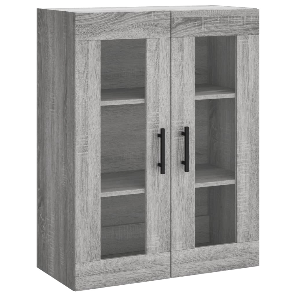 Buffet credenza cassettiera armadio mobile contenitore organizer cucina soggiorno salotto rovere Sonoma alto 69,5 x 34 x 180 cm legno ingegnerizzato grigio 02_0035608