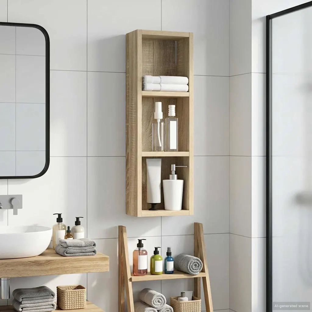 Armadio da bagno a muro Rovere Sonoma 20 x 10 x 60,5 cm 889289