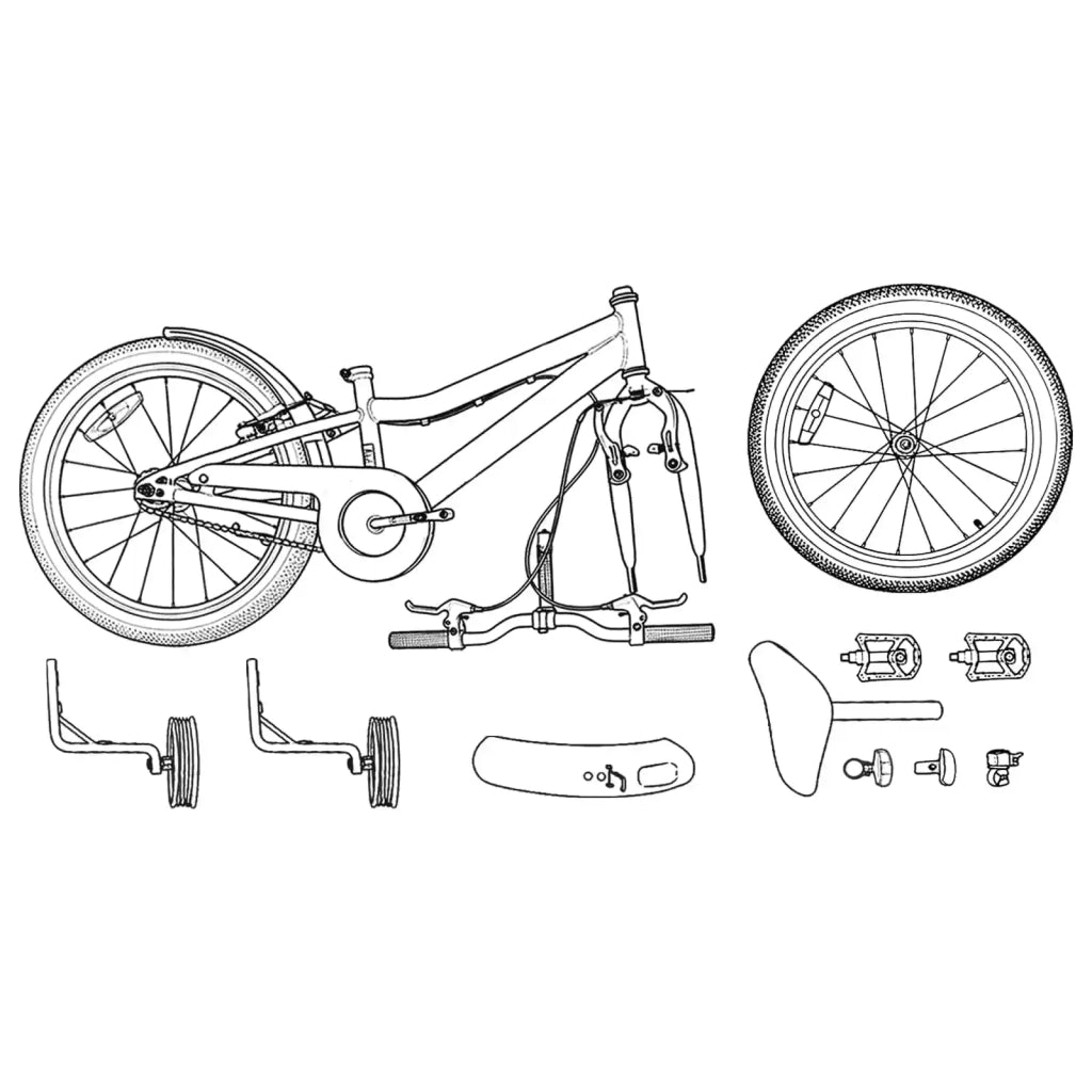 Bicicletta per Bambini 16 Pollici per bambini di 4-6 anni 42009333