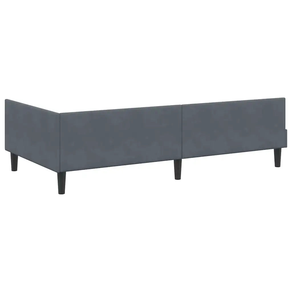 Cornice del letto ad angolo Grigio scuro 100 cm x 200 cm