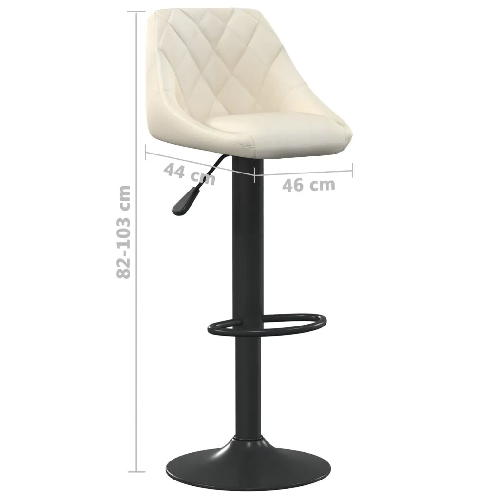 Sgabello da Bar Crema in Velluto cod mxl 62476
