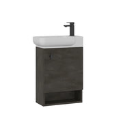 Mobile lavabo "Begonya 55" - 53 x 33 x 75 cm - Antracite / Avorio