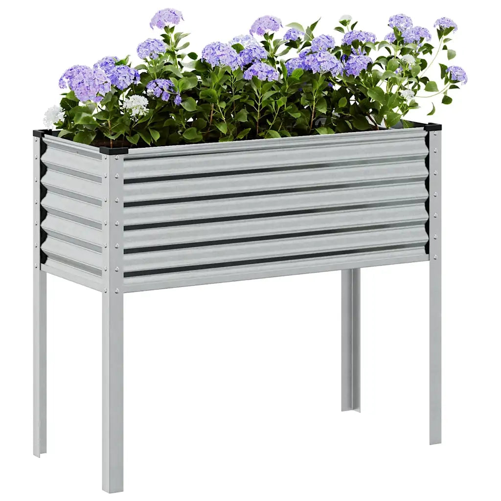 Fioriera da giardino 100x45x90 cm in acciaio zincato 4008973