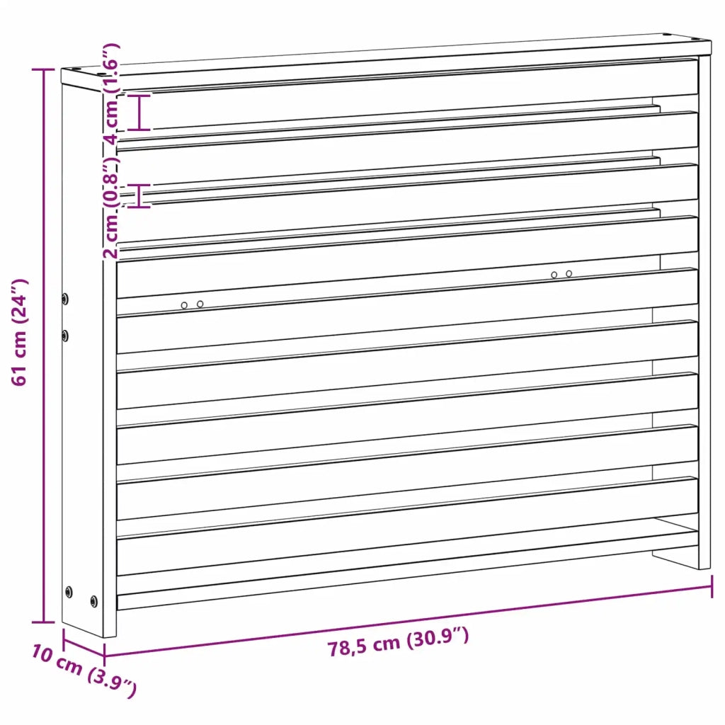 Modulo Braccioli 2 pz Bianco 78,5 x 10 x 61 cm 901594