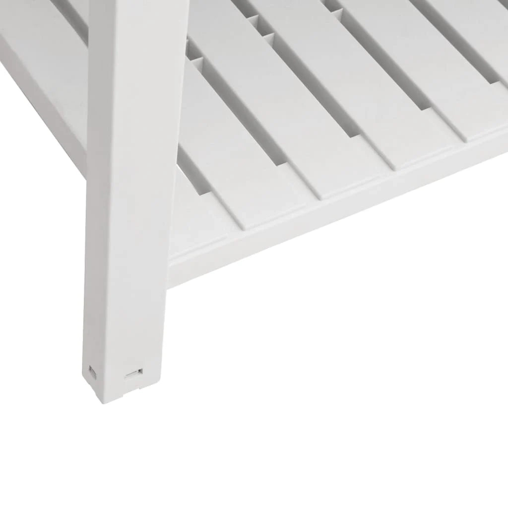 Fioriera rialzata per piante fiori patio giardino 110 x 45 x 79 cm polipropilene bianco 02_0039318