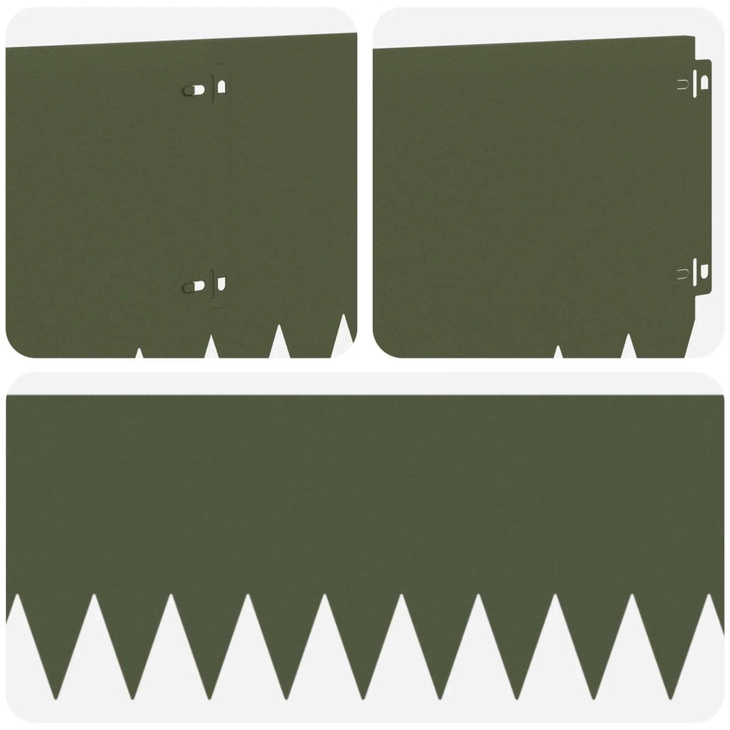 Bordura per Prato 10 pcs 103 x 25 cm Acciaio Verde Oliva 8008398