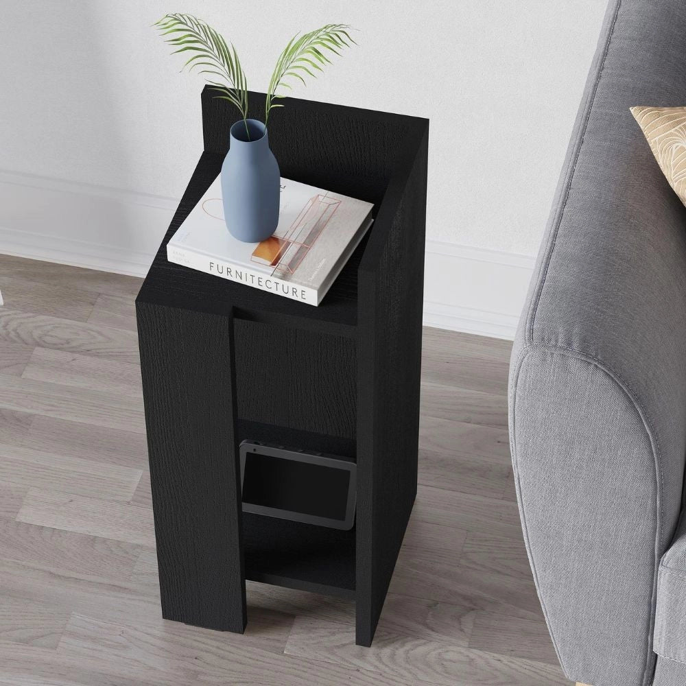 Tavolino comodino di design Elos 25x27x60h destro colore nero