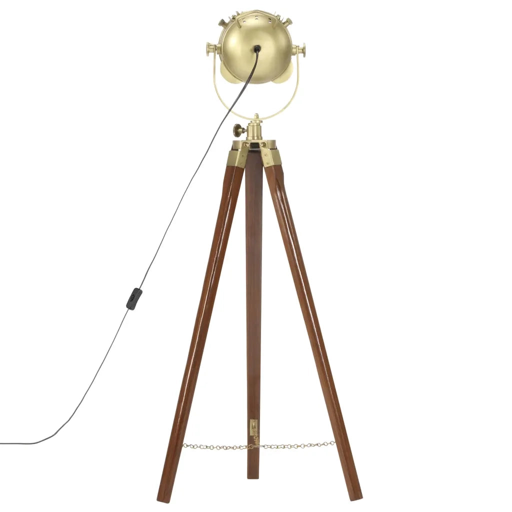 Lampada da Terra a Treppiede Legno Massello di Mango 97 cm CFW7942569