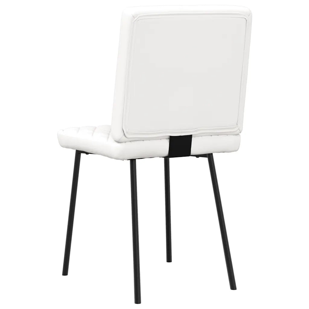 Sedie da Pranzo 2 pz Bianche in Similpelle 4101119