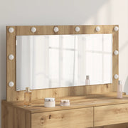 Specchio da Toeletta Rovere Artigianale Legno e vetro 100 x 55 cm