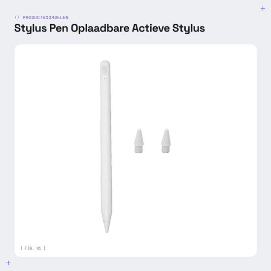Penna Stylus Oplaadbare - Anti Palm Touch - Universale Penna Stylus - Adatta per Tablet - Modello 07v5z6pg4e