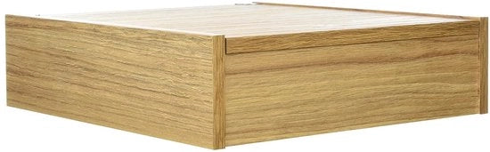 Utility box con effetto legno di quercia - 4 contenitori - 1 pezzo - 27,5 D x 26 B x 7,5 H cm