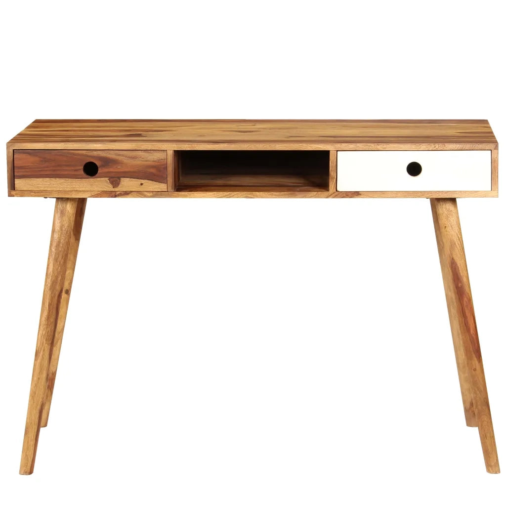 Scrivania in Legno Massello di Acacia 110x55x76 cm 246225