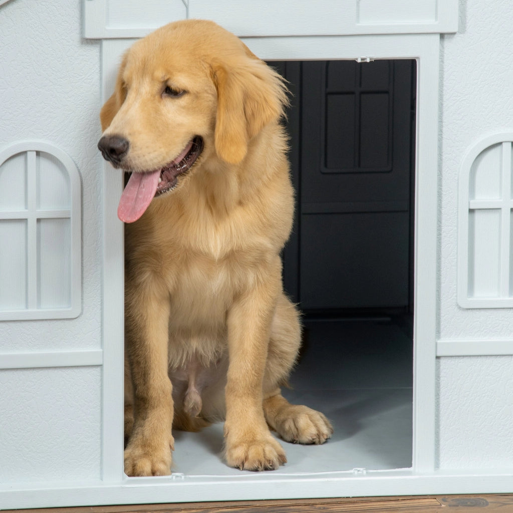 Cuccia per Cani Taglia Media e Grande max 30 kg 84,2x98,2x82 cm in Polipropilene Blu
