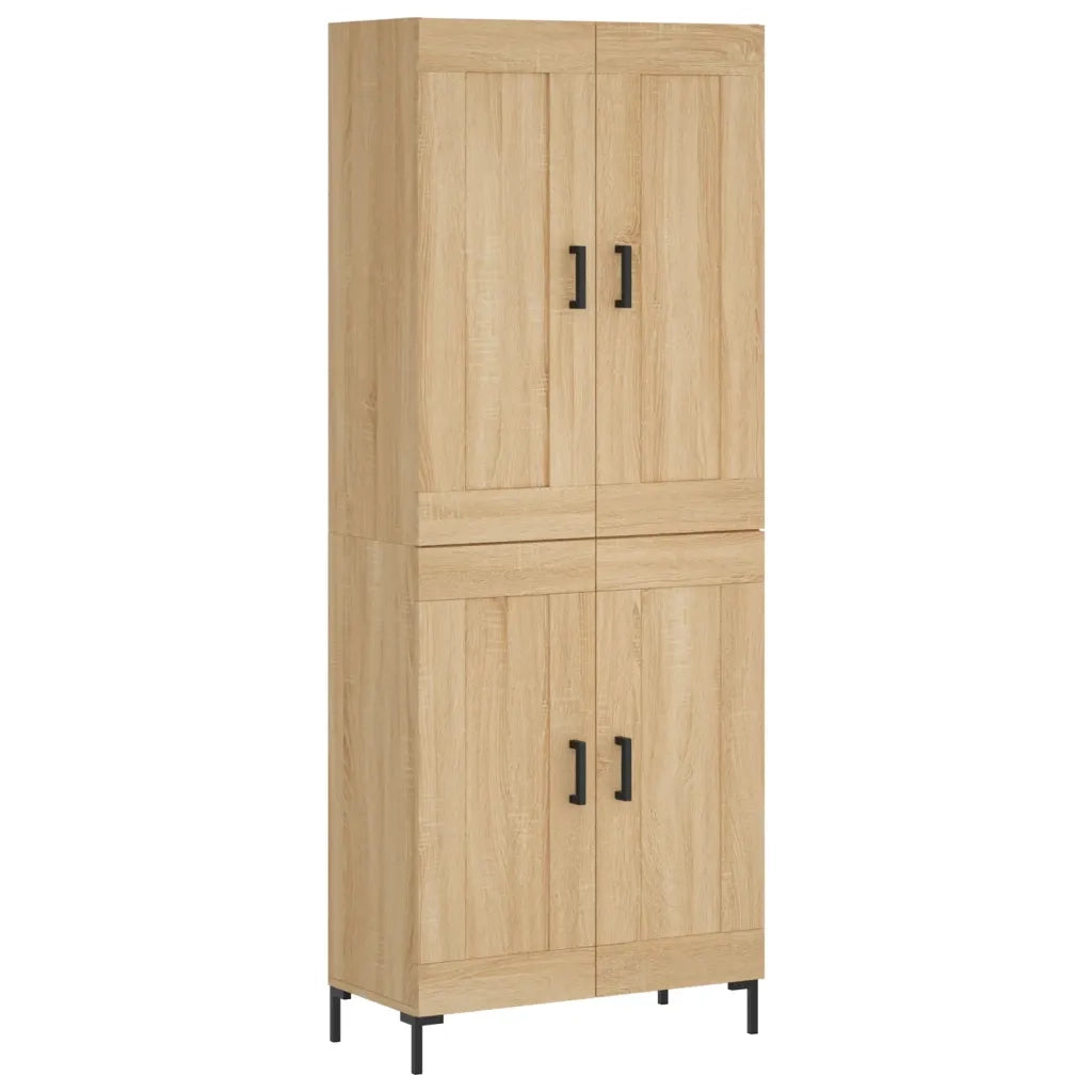 Credenza-Buffet-Armadio da cucina Rovere Sonoma 69,5x34x180 cm in Legno Multistrato 654209