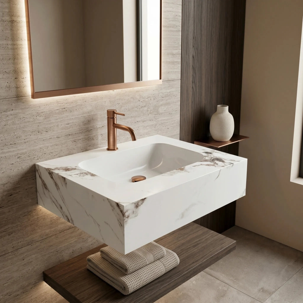 Lavabo Sospeso Rea Aresa Cold Jade 60