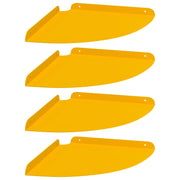 4 pz Mensola | Ripiano | Scaffale sospesa Giallo senape 30 x 30 x 2 cm