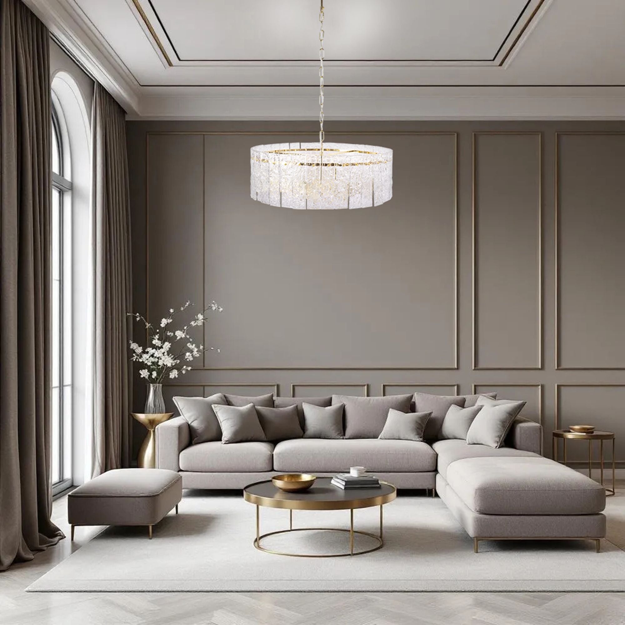 Lampada Cristal App1779-cp 60cm Gold