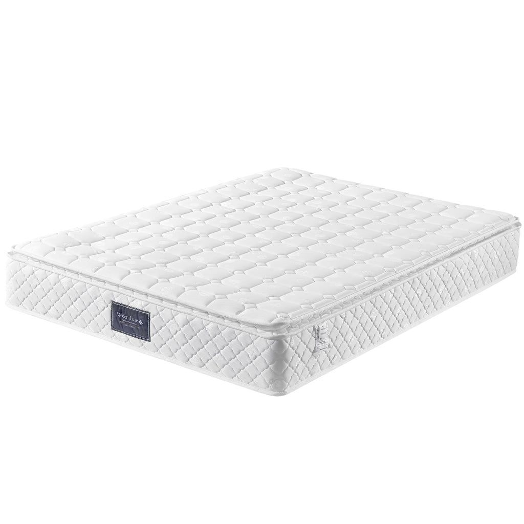 Letto imbottito con 4 cassetti illuminazione a LED 160x200 cm legno beige