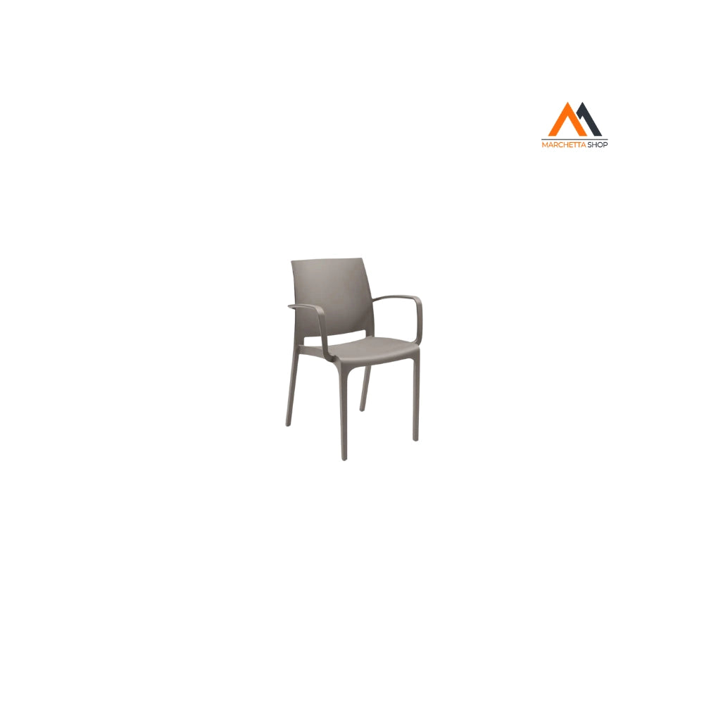 SEDIA IN POLIPROPILENE 'VOLGA' beige taupe