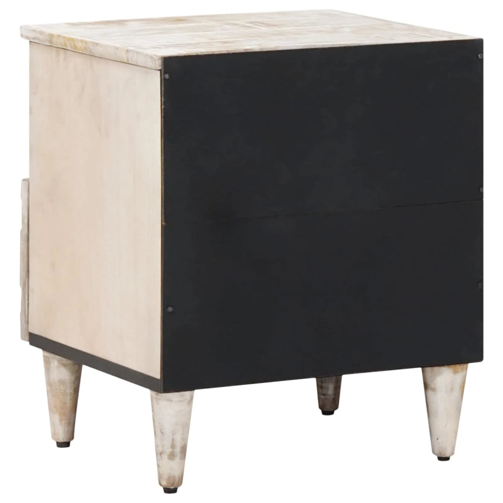 Mobiletto da Letto con cassetto Bianco 40 x 33 x 46 cm