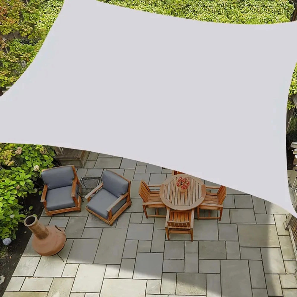 Trade Shop - Vela Tenda Quadrata Parasole Protezione Sole Ombreggiatura Giardino 3x3mt Bianca 017035 -