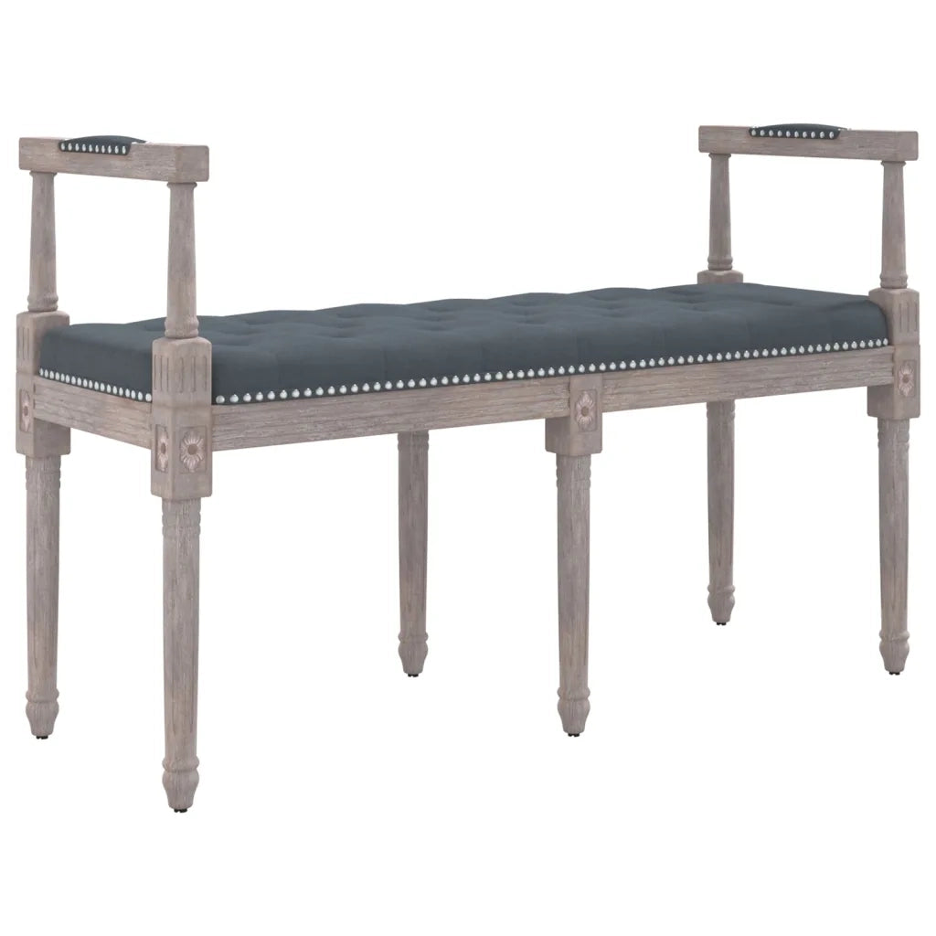 Panca Grigio Scuro 110x40x70 cm in Velluto cod mxl 73304