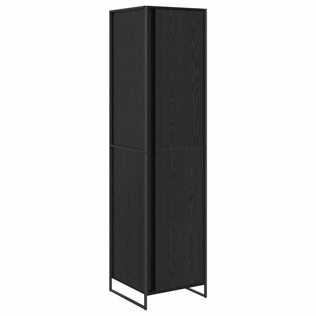 Armadio 2 pcs Rovere Nero 50 x 50 x 200 cm Legno multistrato