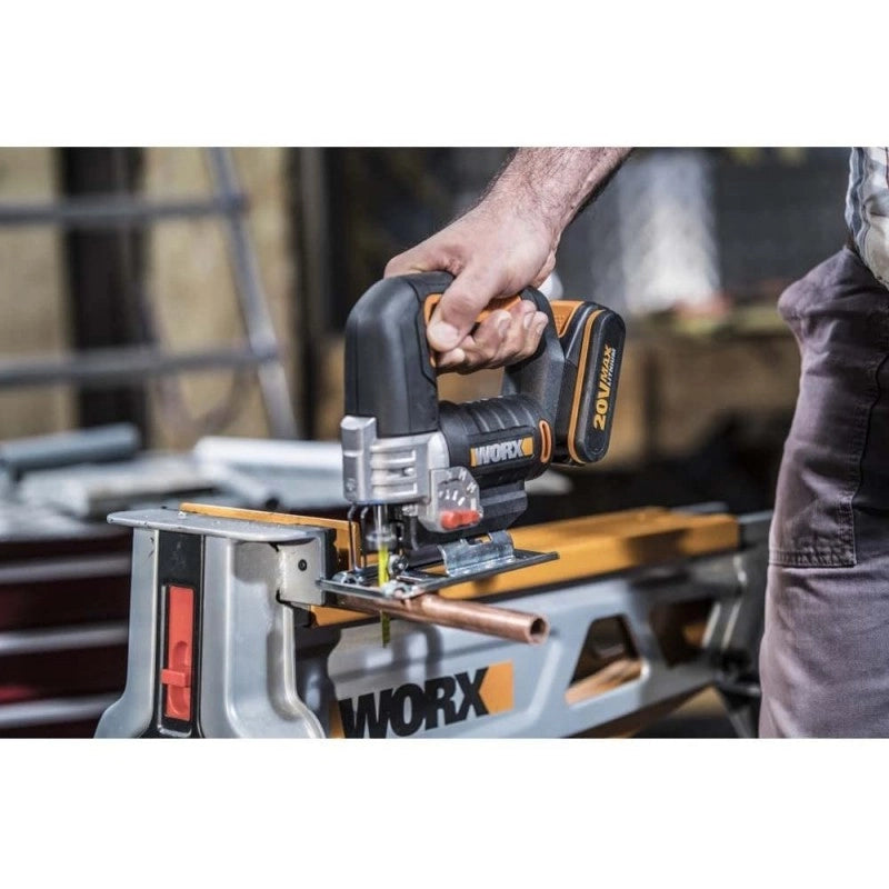 Seghetto alternativo WX543.9 20 Volt corpo macchina con pendolo e taglio inclinato - Worx
