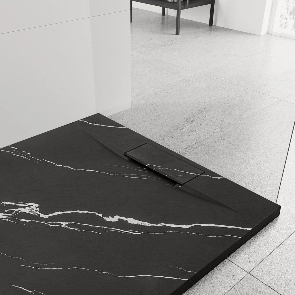 Piatto Doccia Bazalt Carrara Black 90x90