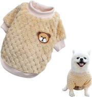 Tricotto per cani/cani piccoli, tricotto per cani/cani piccoli in lana, maglia in lana per inverno, giacca invernale per cani/cani, morbida, lanosa, calda giacca invernale, giallo (XS)